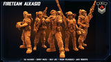 Colonial Marine Fireteam Miniature | Set of 5 - Tabletop RPG & D&D miniature. Perfect for wargaming & collectors