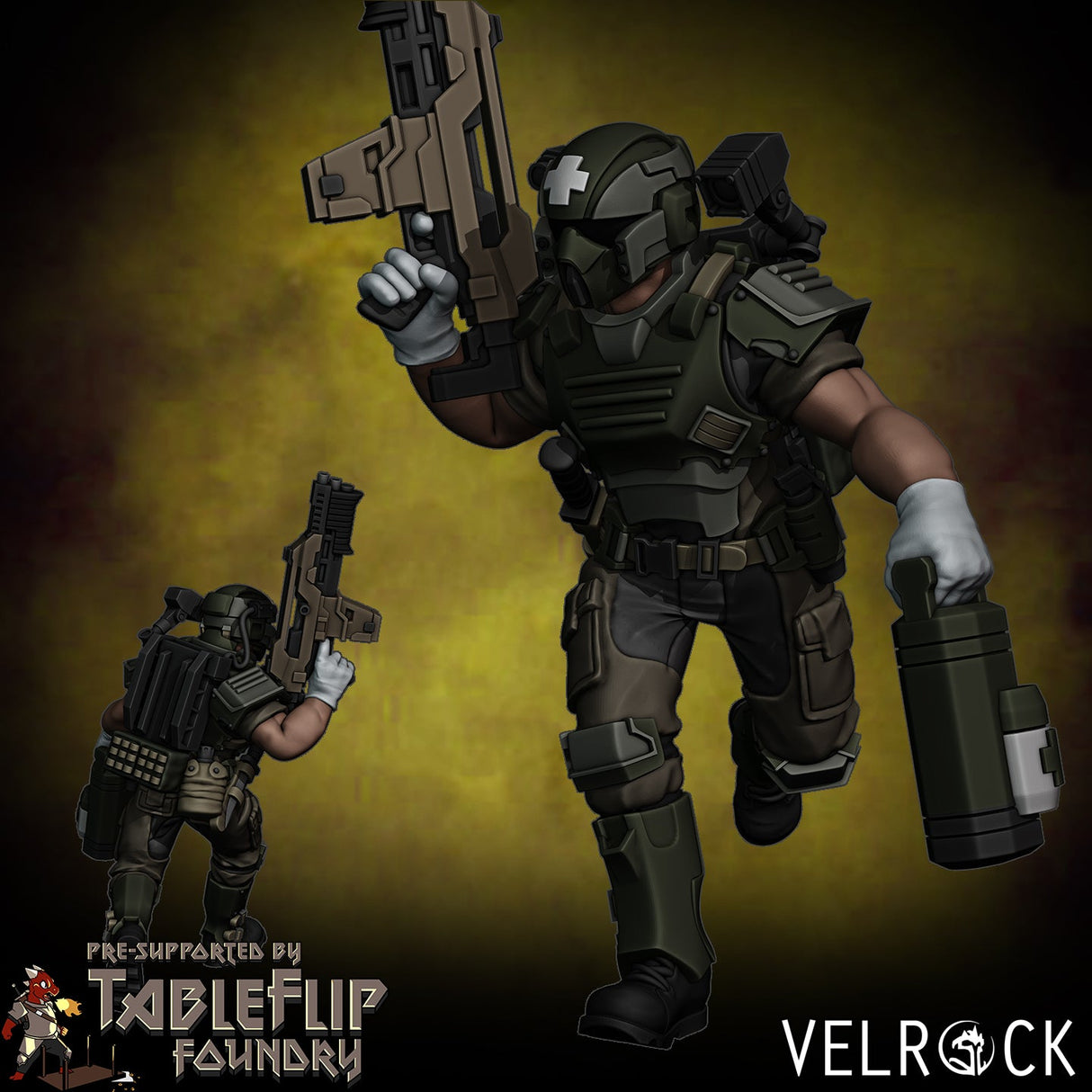 Colonial Marine squad Miniature | D - Tabletop RPG & D&D miniature. Perfect for wargaming & collectors