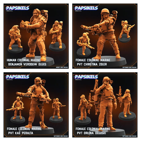 Colonial Marine special sevice Team | All the Marines! - Tabletop RPG & D&D miniature. Perfect for wargaming & collectors