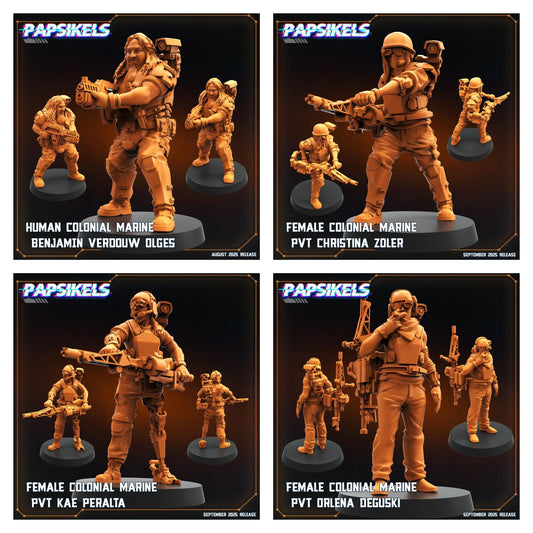 Colonial Marine Team - All the Marines! - 32mm Scale