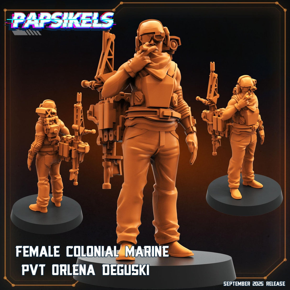Colonial Marine special sevice Team | Marine 4 - Tabletop RPG & D&D miniature. Perfect for wargaming & collectors