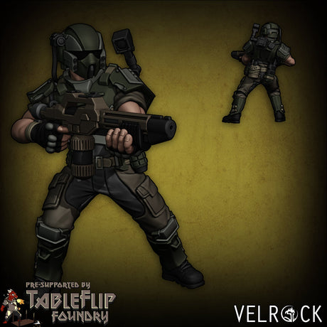 Colonial Marines Miniature | B - Tabletop RPG & D&D miniature. Perfect for wargaming & collectors