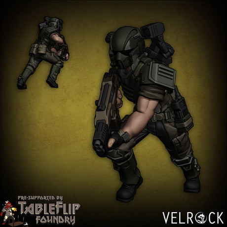 Colonial Marines Miniature | F - Tabletop RPG & D&D miniature. Perfect for wargaming & collectors