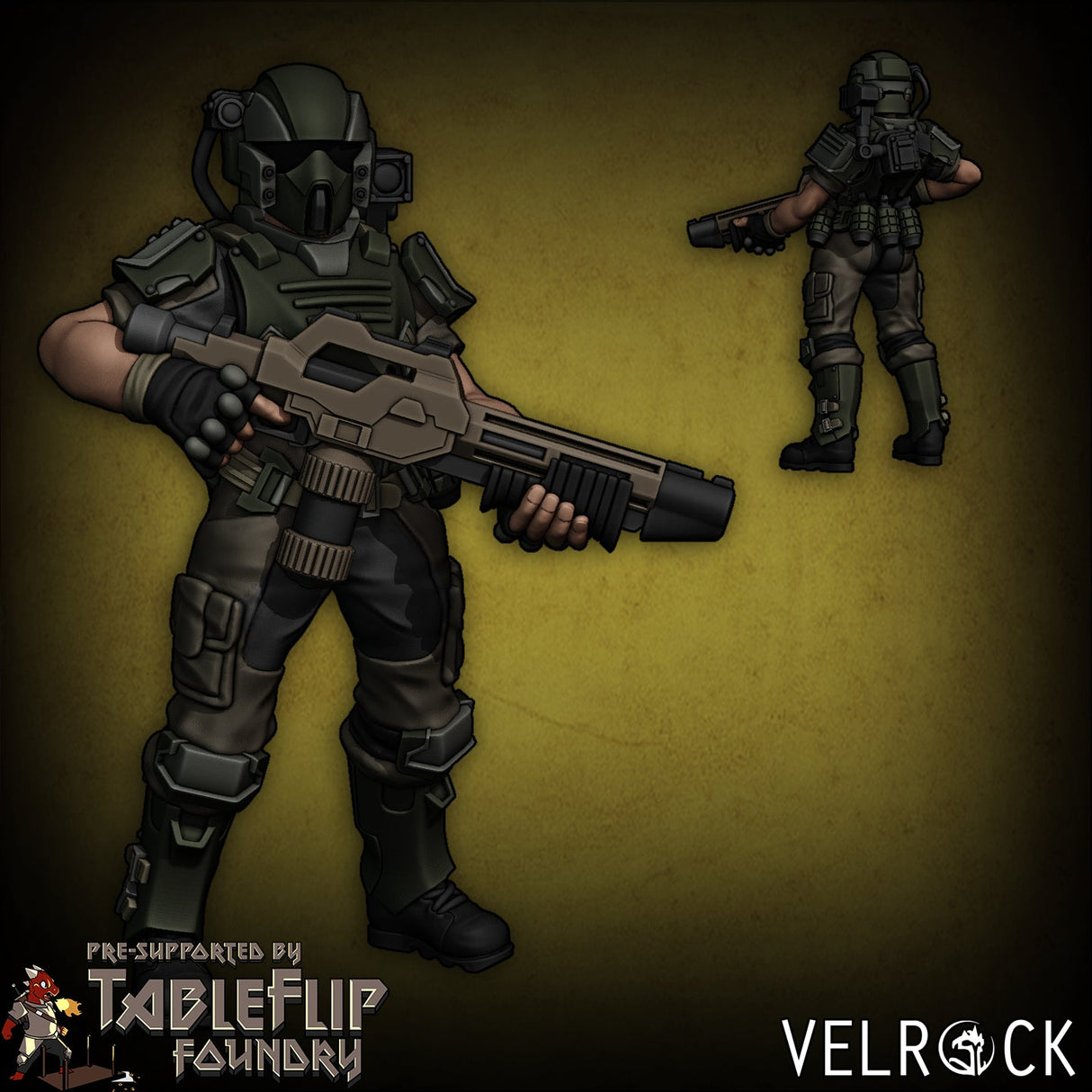 Colonial Marines Miniature | G - Tabletop RPG & D&D miniature. Perfect for wargaming & collectors