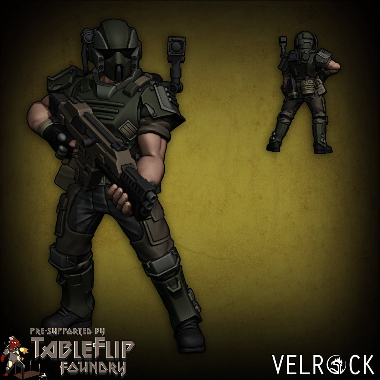 Colonial Marines Miniature | H - Tabletop RPG & D&D miniature. Perfect for wargaming & collectors