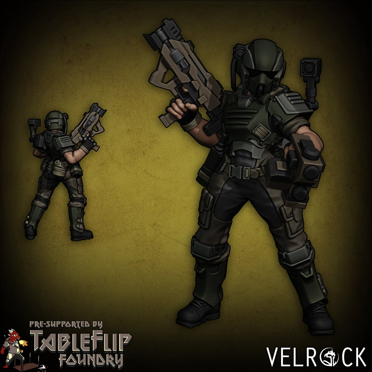 Colonial Marines Miniature | I - Tabletop RPG & D&D miniature. Perfect for wargaming & collectors