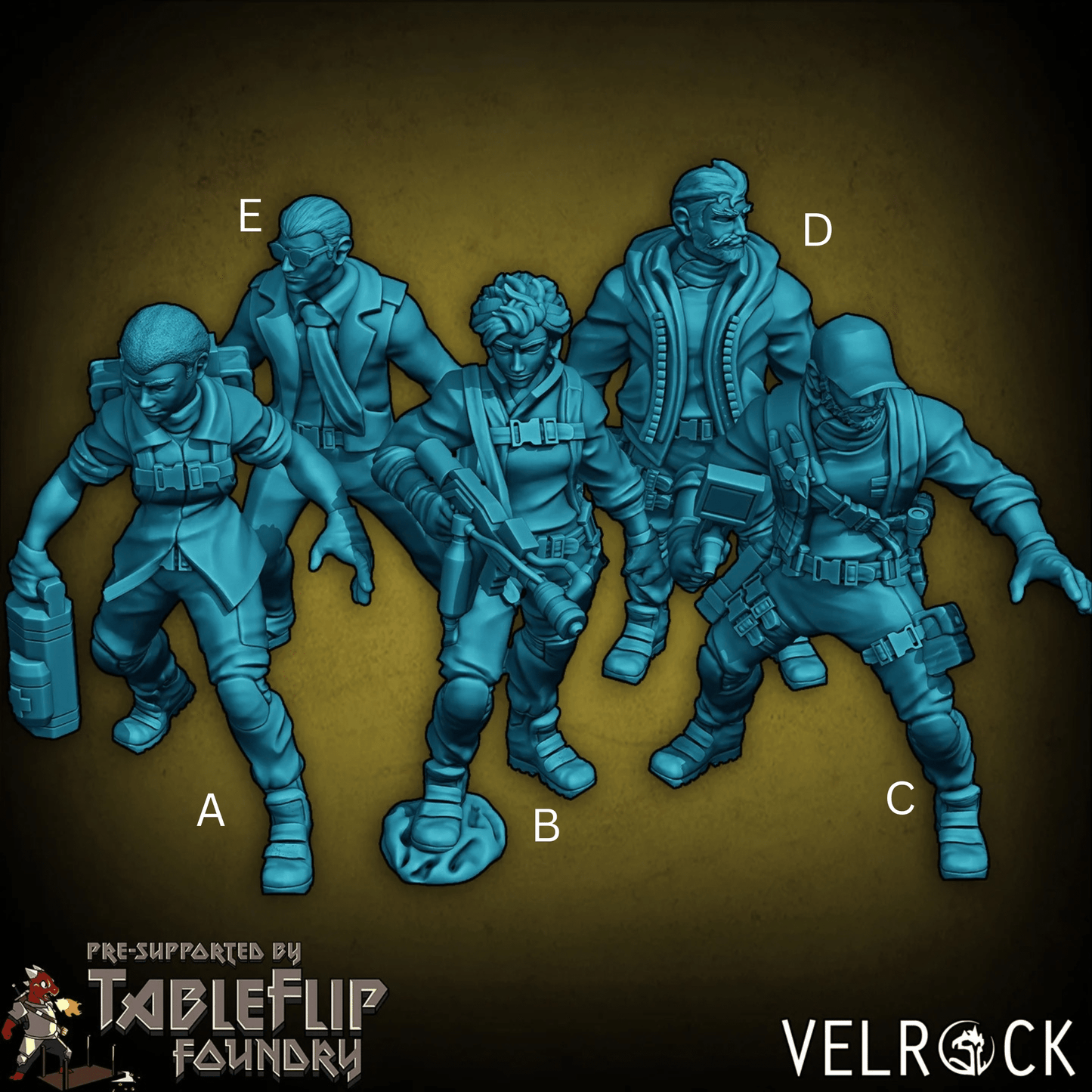 Colonial Shep Crew or Spaceship crew Miniature - Set of 5 - 32mm