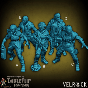 Colonial Shep Crew or Spaceship crew Miniature | Set of 5 - Tabletop RPG & D&D miniature. Perfect for wargaming & collectors