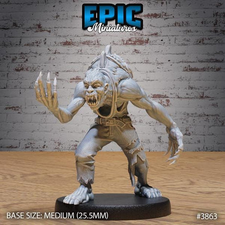 Common Ghoul Miniature | 3863 - Tabletop RPG & D&D miniature. Perfect for wargaming & collectors