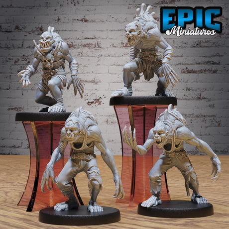 Common Ghoul Miniature | Full Set All Models - Tabletop RPG & D&D miniature. Perfect for wargaming & collectors