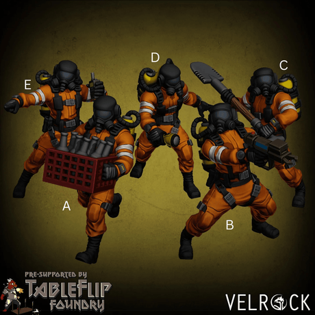Company Style NPC Miniature | Set of 5 - Tabletop RPG & D&D miniature. Perfect for wargaming & collectors