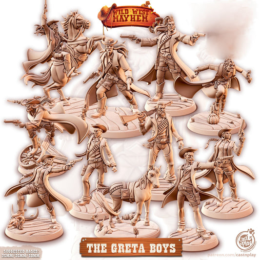 Complete Cowboy Miniature - Full Set All Models - 28mm