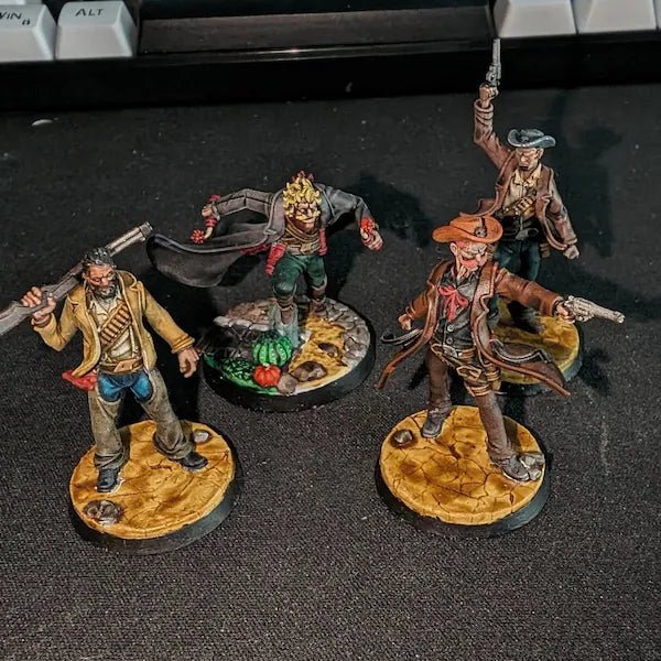 Complete Cowboy Miniature | Full Set All Models - Tabletop RPG & D&D miniature. Perfect for wargaming & collectors
