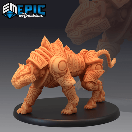 Construct Tiger Miniature | A - Tabletop RPG & D&D miniature. Perfect for wargaming & collectors