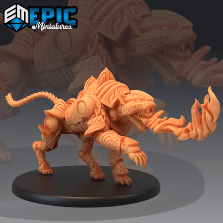 Construct Tiger Miniature | C - Tabletop RPG & D&D miniature. Perfect for wargaming & collectors