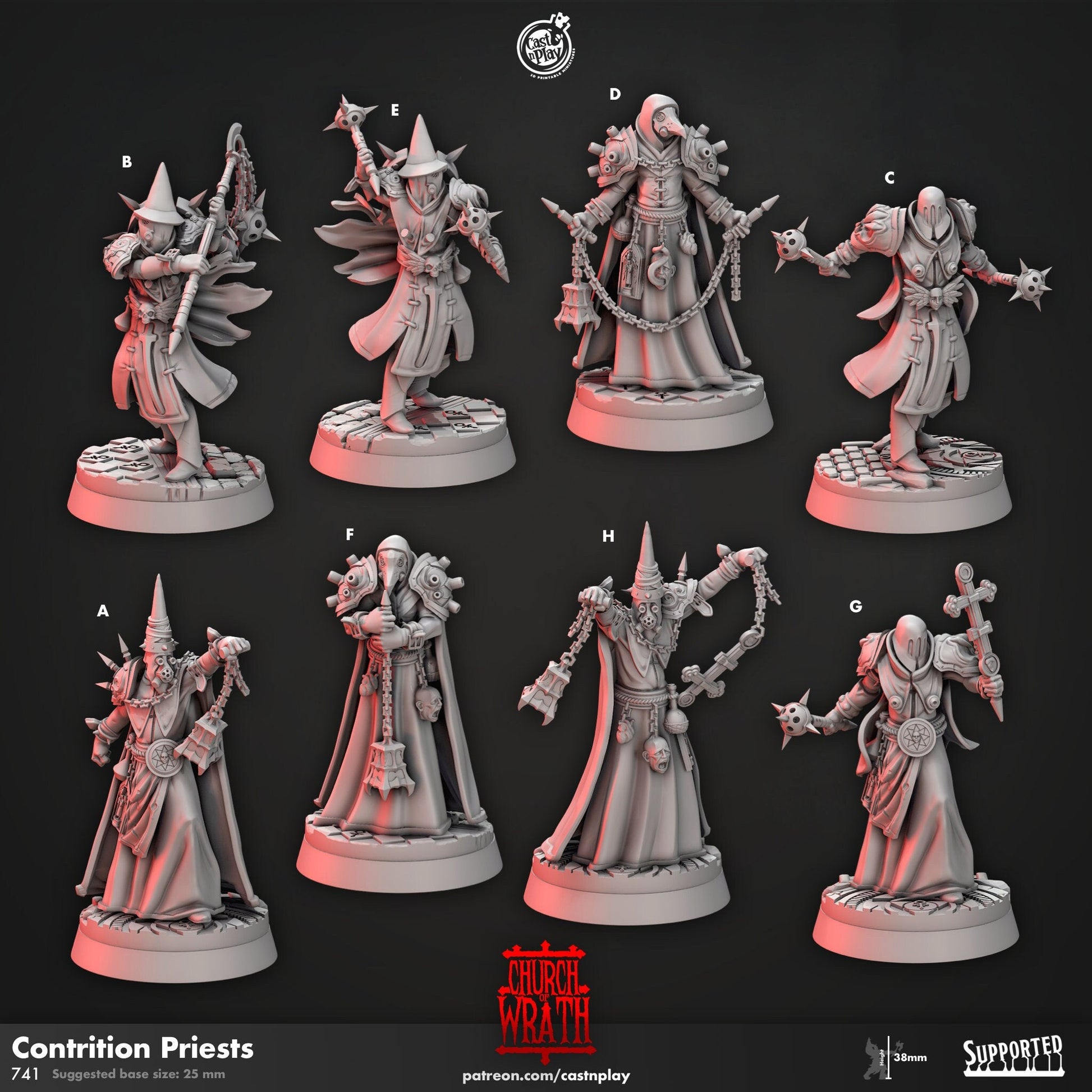 Contrition Priests, Church of Wrath Miniature - Priest A - 