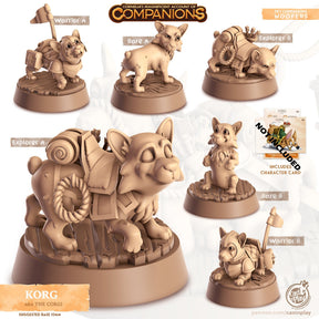 Corgi Companion Miniature | Bare A - Tabletop RPG & D&D miniature. Perfect for wargaming & collectors