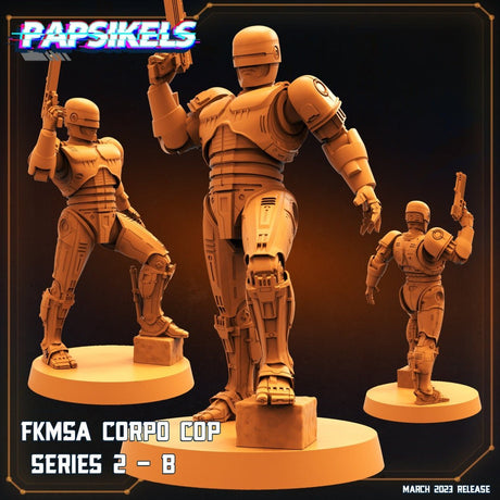 Corpo Cop Miniature | Corpo Cop A - Tabletop RPG & D&D miniature. Perfect for wargaming & collectors