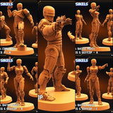 Corpo Cop Miniature | Full Set All Models - Tabletop RPG & D&D miniature. Perfect for wargaming & collectors