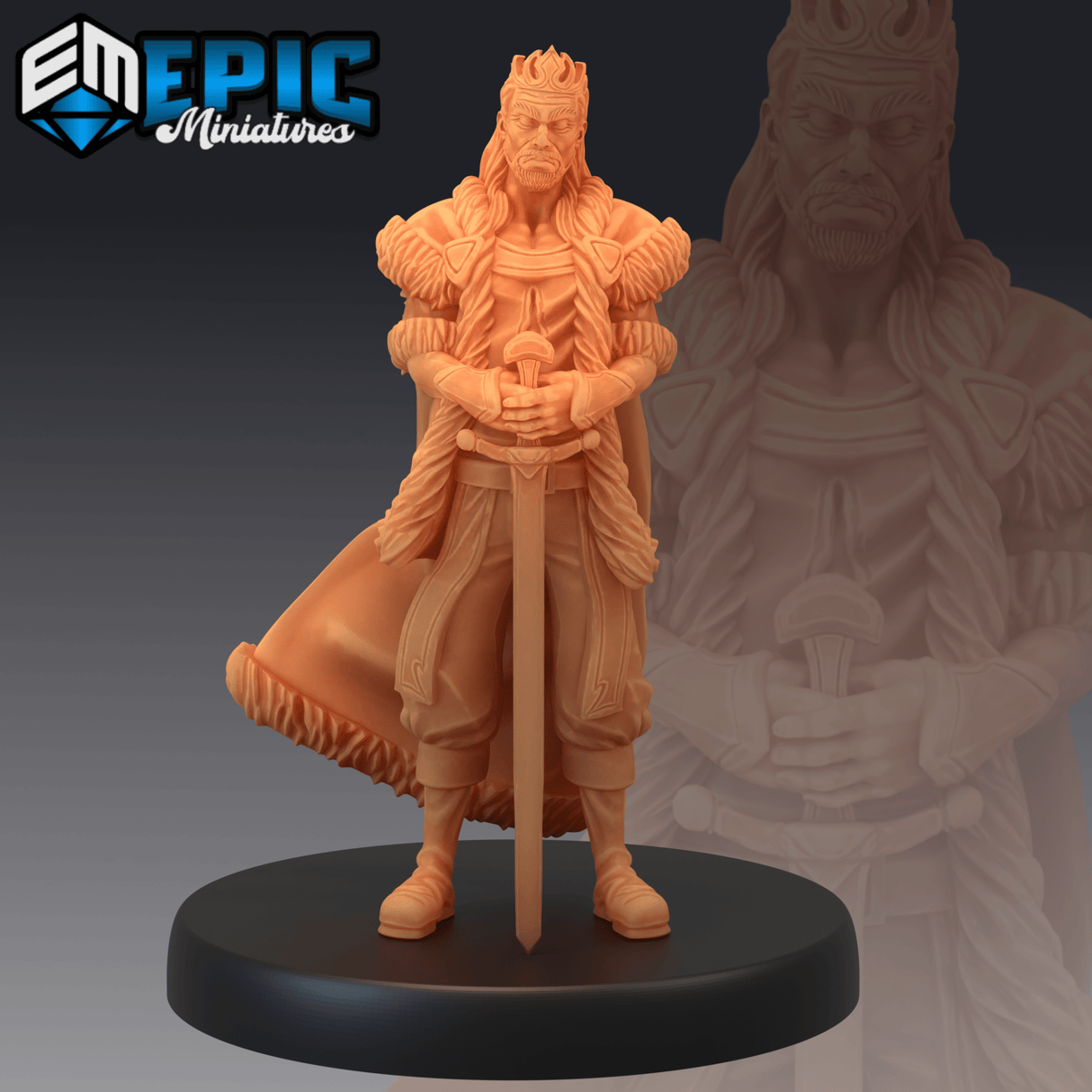 Corrupt King Miniature | A - Tabletop RPG & D&D miniature. Perfect for wargaming & collectors