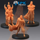 Corrupt King Miniature | Set of 3 - Tabletop RPG & D&D miniature. Perfect for wargaming & collectors