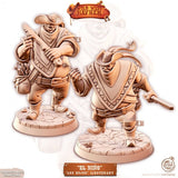 Cowboy Rojos Elnino, Wild West Mayhem Miniature | Set of 2 - Tabletop RPG & D&D miniature. Perfect for wargaming & collectors
