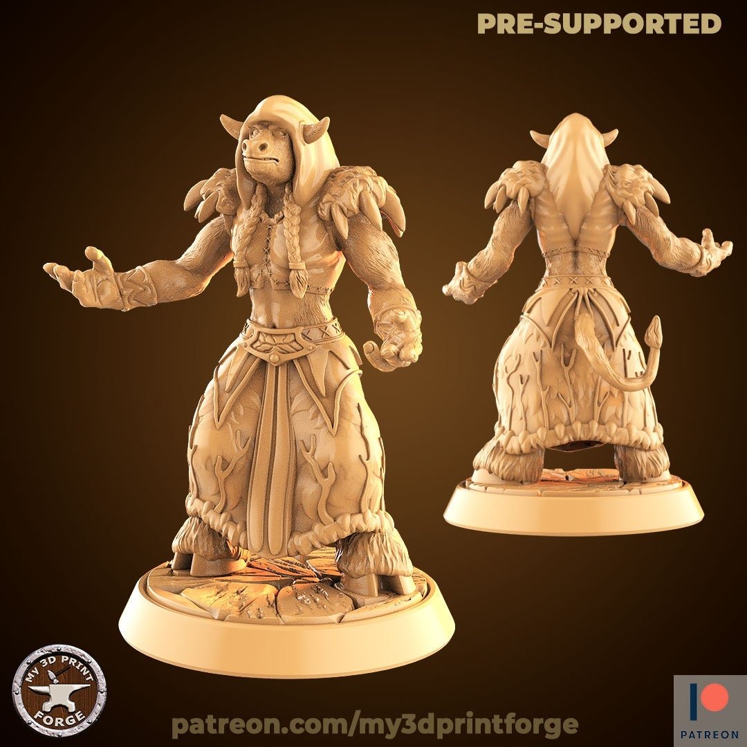CowFolk Shaman Miniature - 366 - 28mm