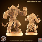 CowFolk Shaman Miniature | 370 - Tabletop RPG & D&D miniature. Perfect for wargaming & collectors