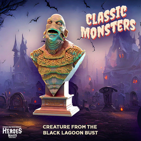 Creature Black Lagoon Miniature | The Creature - Tabletop RPG & D&D miniature. Perfect for wargaming & collectors