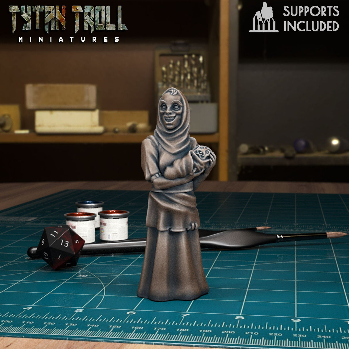 Creepy Villager Miniature | Villager 1 - Tabletop RPG & D&D miniature. Perfect for wargaming & collectors