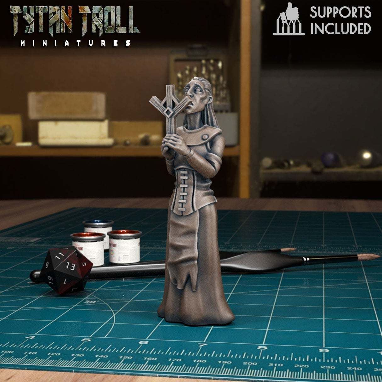 Creepy Villager Miniature | Villager 1 - Tabletop RPG & D&D miniature. Perfect for wargaming & collectors