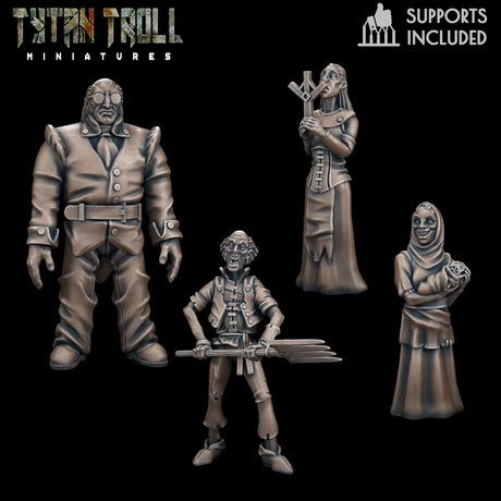 Creepy Villager Miniature | Villager 1 - Tabletop RPG & D&D miniature. Perfect for wargaming & collectors