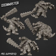 Crocodile Guard Miniature | Set of 4 - Tabletop RPG & D&D miniature. Perfect for wargaming & collectors