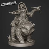 Crow Rider On OwlBears Miniature | A - Tabletop RPG & D&D miniature. Perfect for wargaming & collectors