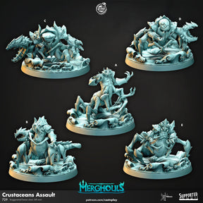 Crustaceans Assault Miniature | A - Tabletop RPG & D&D miniature. Perfect for wargaming & collectors