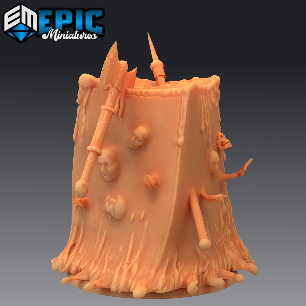 Cube Slime Miniature | C - Tabletop RPG & D&D miniature. Perfect for wargaming & collectors