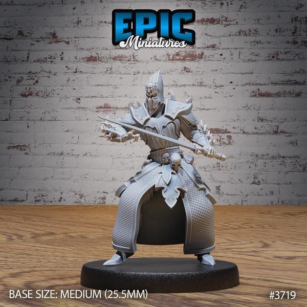Cult Knight Miniature | 3719 - Tabletop RPG & D&D miniature. Perfect for wargaming & collectors