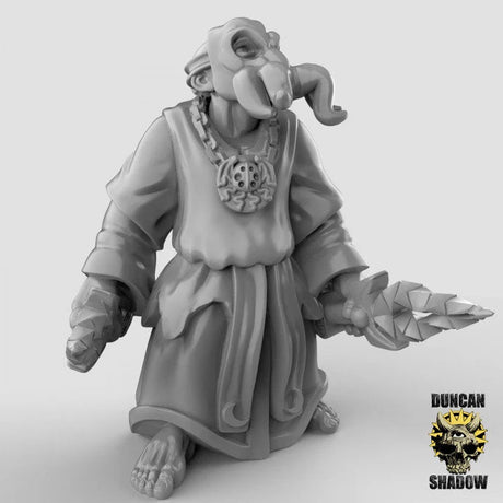 mindflayer worshipers cult Miniature with weapons | A - Tabletop RPG & D&D miniature. Perfect for wargaming & collectors