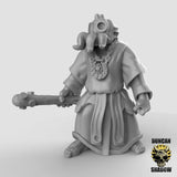 mindflayer worshipers cult Miniature with clubs | A - Tabletop RPG & D&D miniature. Perfect for wargaming & collectors