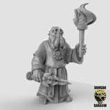mindflayer worshipers cult Miniature with weapons | C - Tabletop RPG & D&D miniature. Perfect for wargaming & collectors