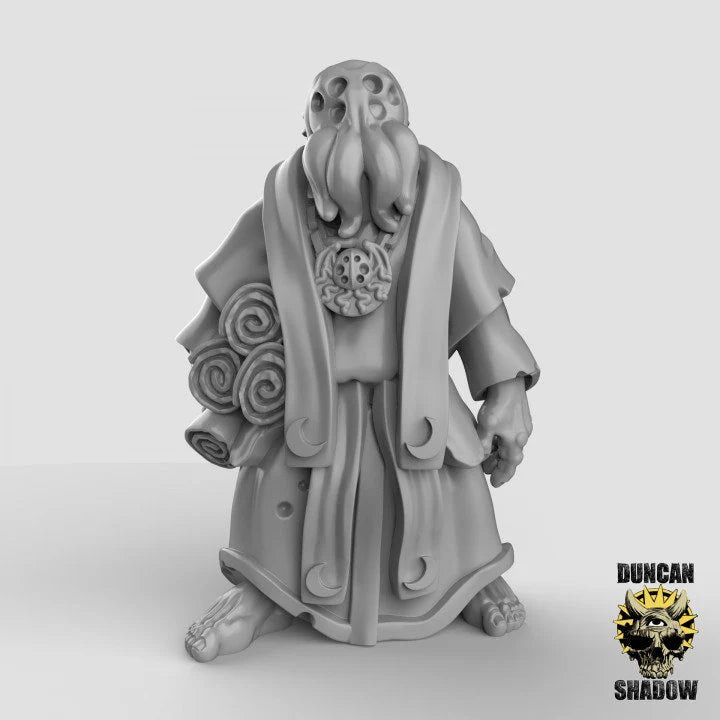 mindflayer worshipers cult Miniature with elites | C - Tabletop RPG & D&D miniature. Perfect for wargaming & collectors