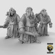 mindflayer worshipers cult Miniature with clubs | Set of 3 - Tabletop RPG & D&D miniature. Perfect for wargaming & collectors