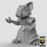 Cultist Mouse Folk, Mouse Folk Miniature | Middle - Tabletop RPG & D&D miniature. Perfect for wargaming & collectors