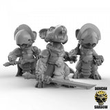 Cultist mouseet Miniature | Set of 3 - Tabletop RPG & D&D miniature. Perfect for wargaming & collectors