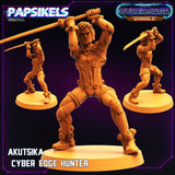 Cyber Edge Hunter Miniature | Akutsika - Tabletop RPG & D&D miniature. Perfect for wargaming & collectors