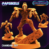 Cyber Villains Miniature | Chainsaw Guy - Tabletop RPG & D&D miniature. Perfect for wargaming & collectors