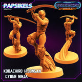 Cyber Villains Miniature | Cyber Ninja - Tabletop RPG & D&D miniature. Perfect for wargaming & collectors