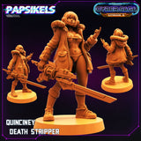 Cyber Villains Miniature | Death Stripper - Tabletop RPG & D&D miniature. Perfect for wargaming & collectors