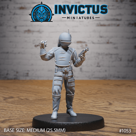 Dark Division Command Squad Miniature | B - Tabletop RPG & D&D miniature. Perfect for wargaming & collectors