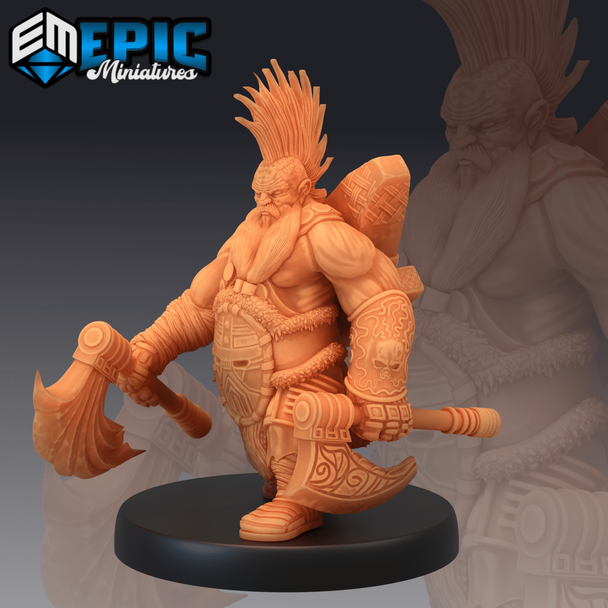 Dark Dwarf Miniature - A - 28mm